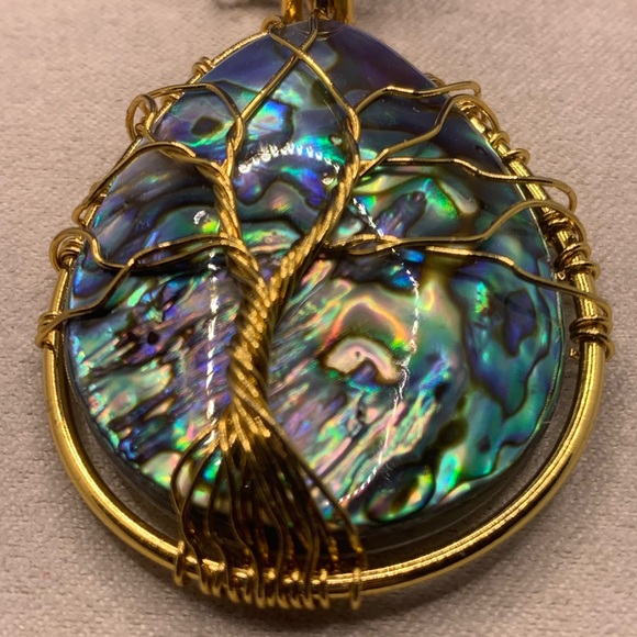 Fabulous Golden Copper Wire Wrapped Tree of Life Genuine Abalone Pendant‼️SOLD‼️ - Picture 5 of 14